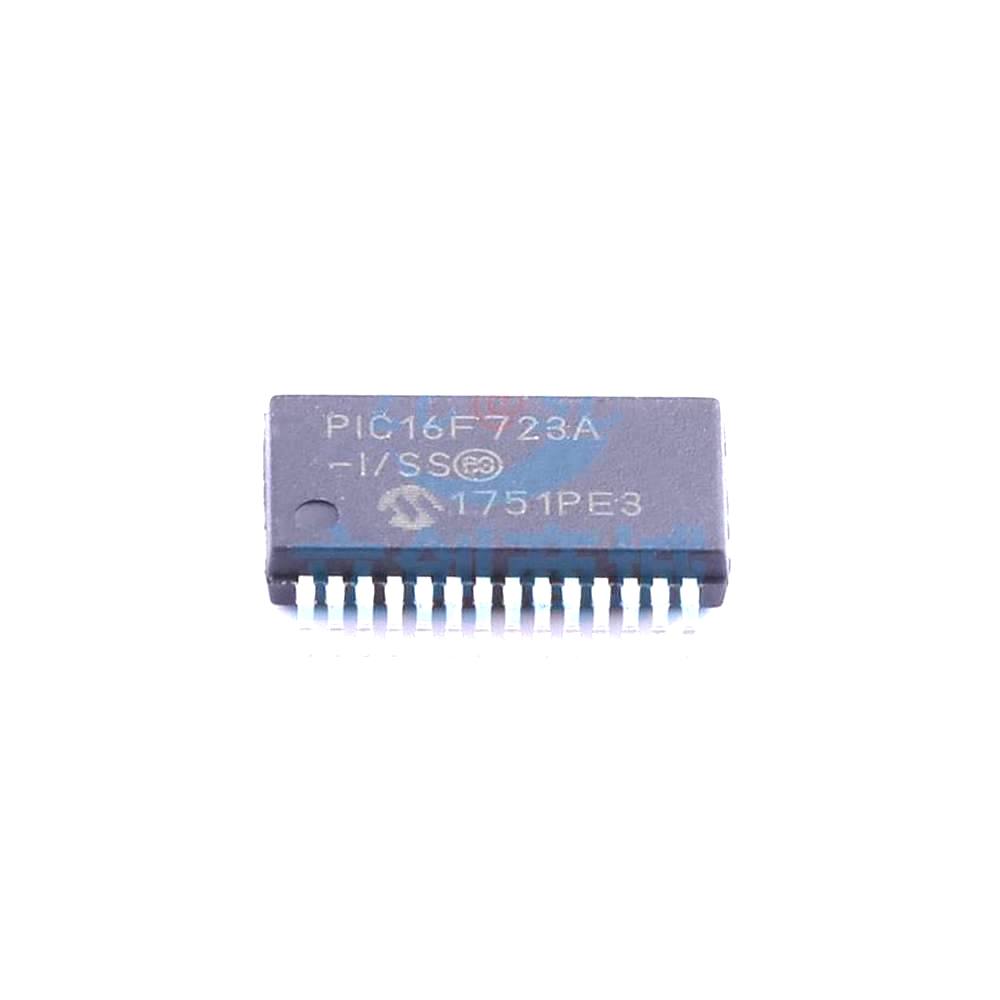 1 Pcs PIC16F723A-I/SS SSOP-28_208mil 8-Bit 20MHz 7KB (4K x 14) PIC16F723A-I/SS