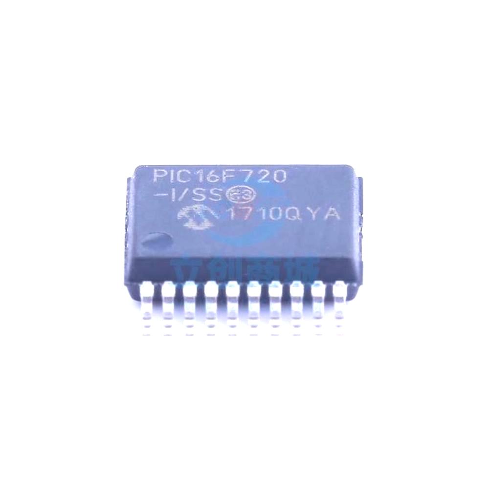 1 Pcs PIC16F720-I/SS SSOP-20_208mil 8-Bit 20MHz 3.5KB (2K x 14) PIC16F720-I/SS