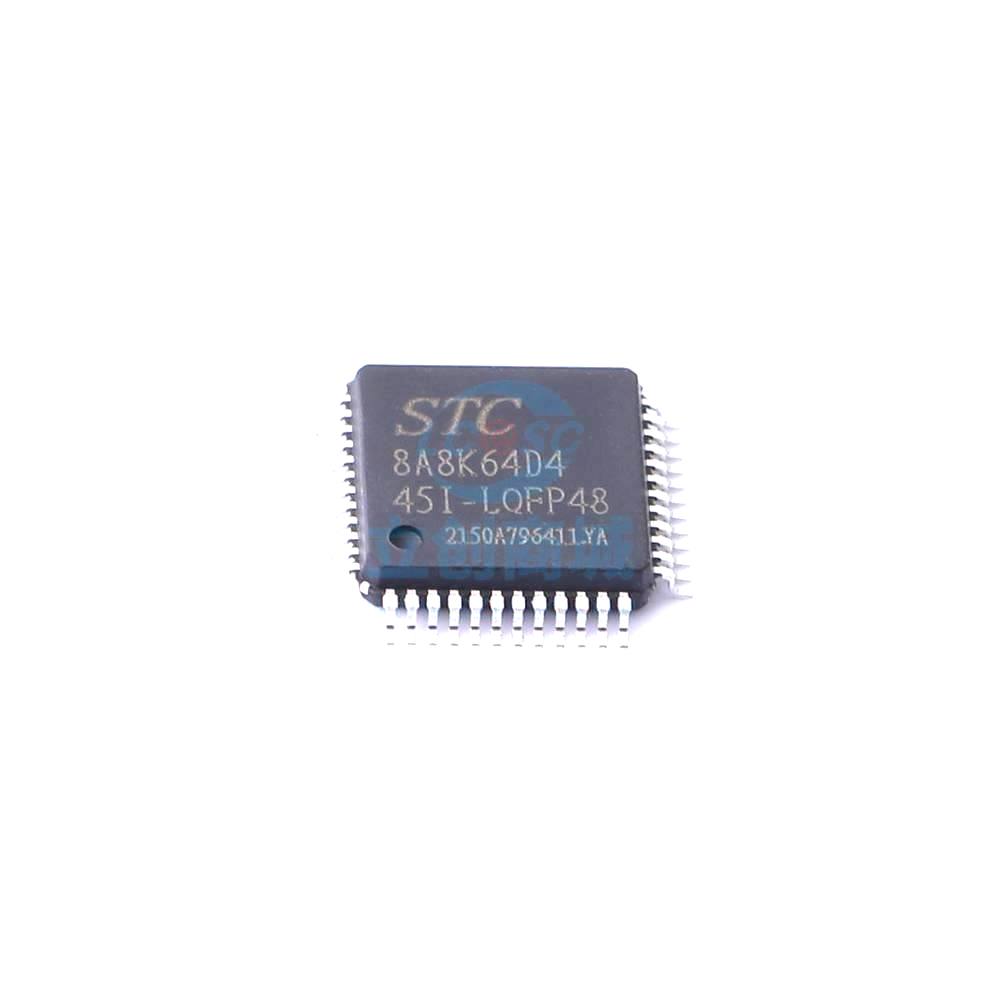 1 Pcs Microcontroller (MCU/MPU/SOC) STC8A8K64D4-45I-LQFP48 LQFP-48 STC8A8K64D4-45I-LQFP48