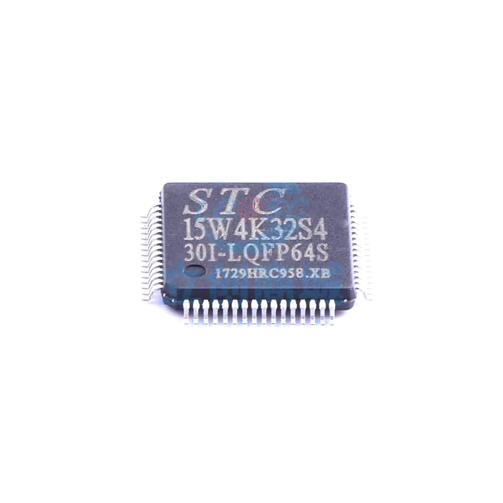 1 Pcs Microcontroller (MCU/MPU/SOC) STC15W4K32S4-30I-LQFP64S LQFP-64_10x10x05P STC15W4K32S4-30I-LQFP64S