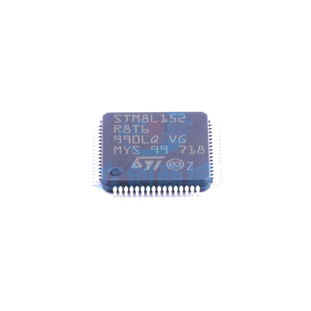 1 Pcs STM8L152R8T6 LQFP-64_10x10x05P 8-Bit 16MHz 64KB STM8L152R8T6