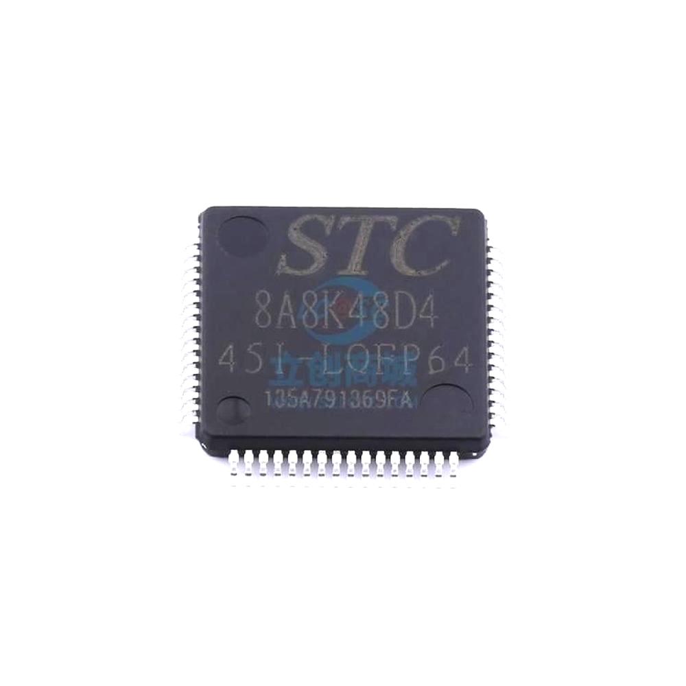 1 Pcs Microcontroller (MCU/MPU/SOC) STC8A8K48D4-45I-LQFP64 LQFP64 STC8A8K48D4-45I-LQFP64