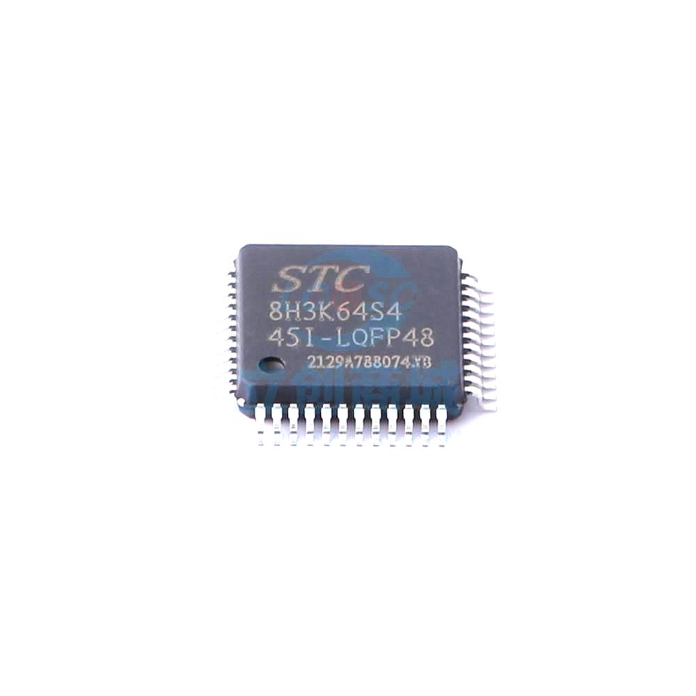 1 Pcs Microcontroller (MCU/MPU/SOC) STC8H3K64S4-45I-LQFP48 LQFP-48 STC8H3K64S4-45I-LQFP48