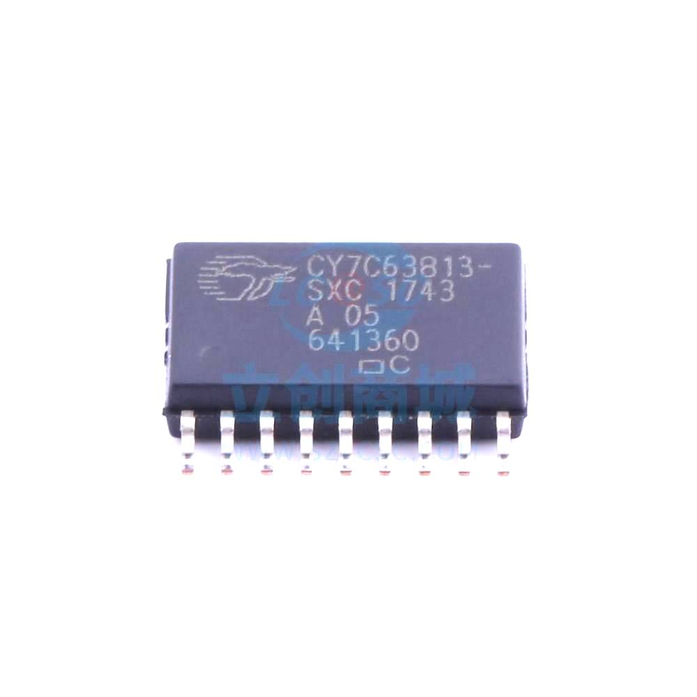 1 Pcs CY7C63813-SXC SOIC-18_300mil 8-Bit 24MHz 8KB CY7C63813-SXC