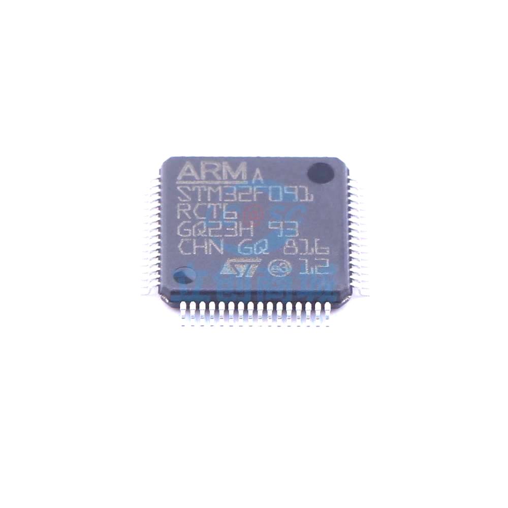 1 Pcs STM32F091RCT6 LQFP-64_10x10x05P 32-Bit 48MHz 256KB STM32F091RCT6