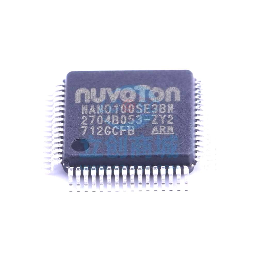 1 Pcs Microcontroller (MCU/MPU/SOC) NANO100SE3BN LQFP-64_7x7x04P NANO100SE3BN