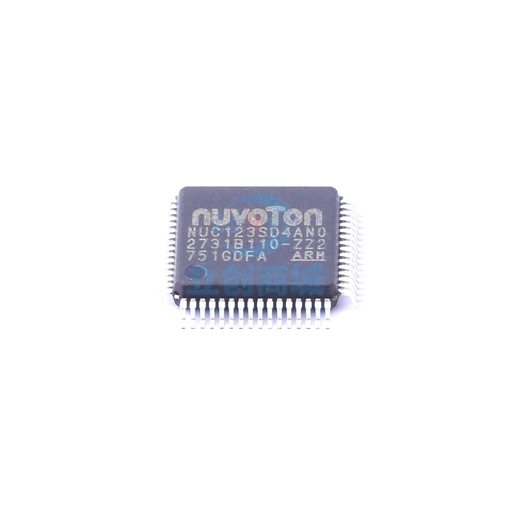 1 Pcs Microcontroller (MCU/MPU/SOC) NUC123SD4AN0 LQFP-64 NUC123SD4AN0