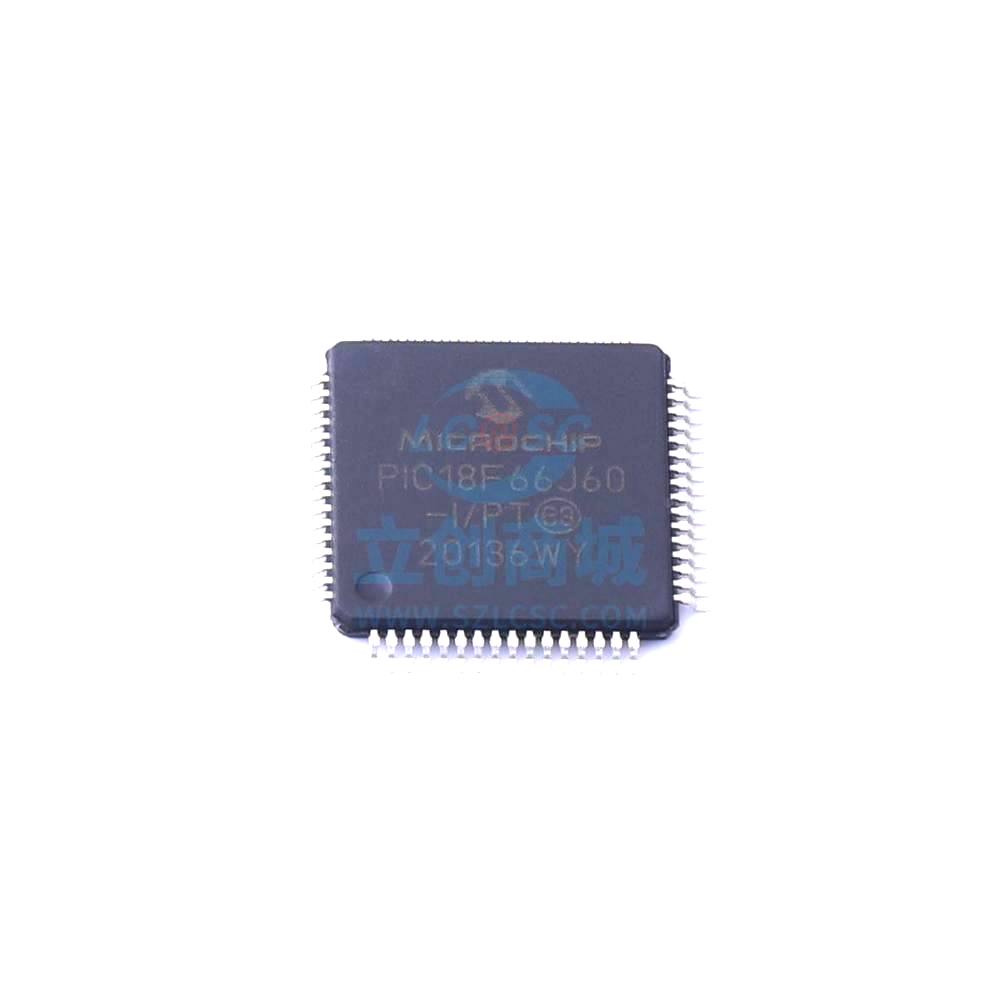 1 Pcs PIC18F66J60-I/PT TQFP-64_10x10x05P - PIC18F66J60-I/PT