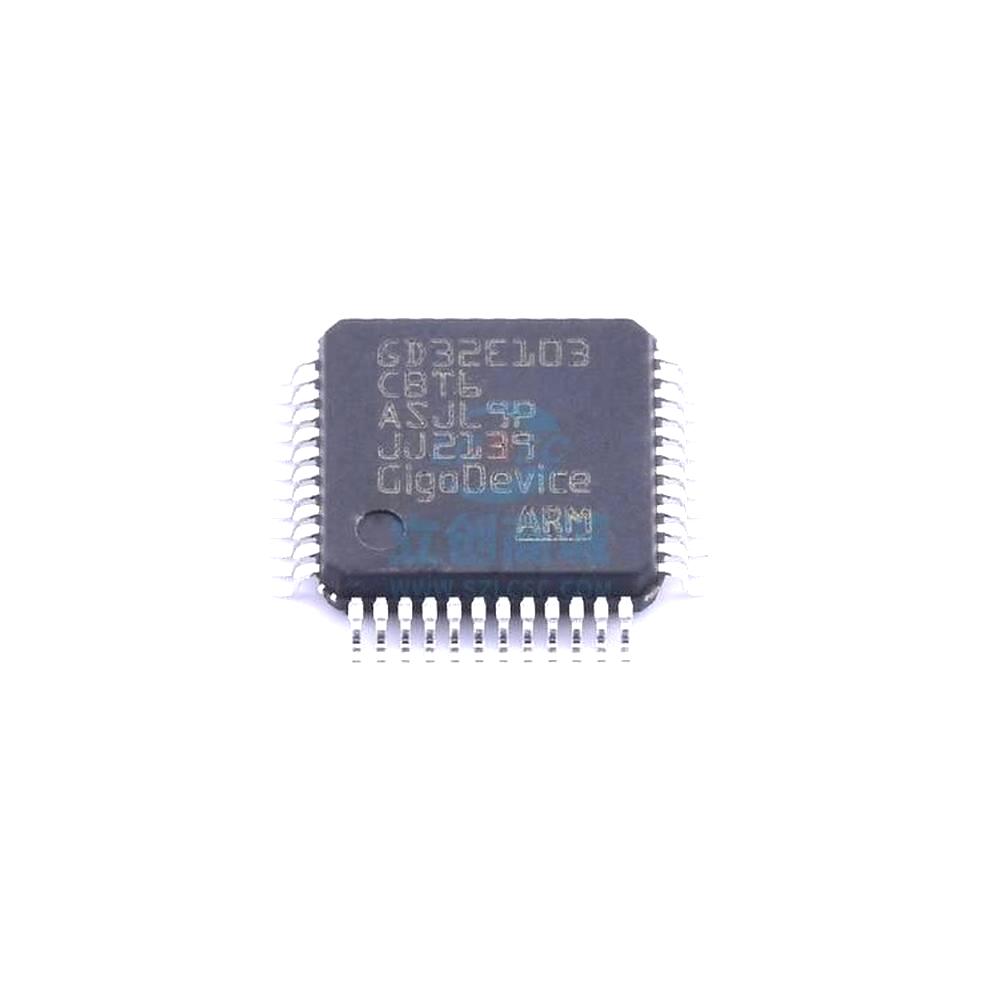 1 Pcs Single chip microcomputer (MCU/MPU/SOC) GD32E103CBT6 with CAN function LQFP-48 GD32E103CBT6