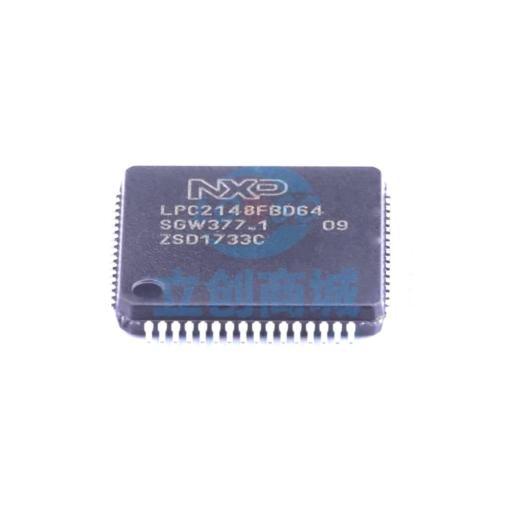 1 Pcs LPC2148FBD64,151 LQFP-64_10x10x05P 16/32-Bit 60MHz 512KB LPC2148FBD64,151