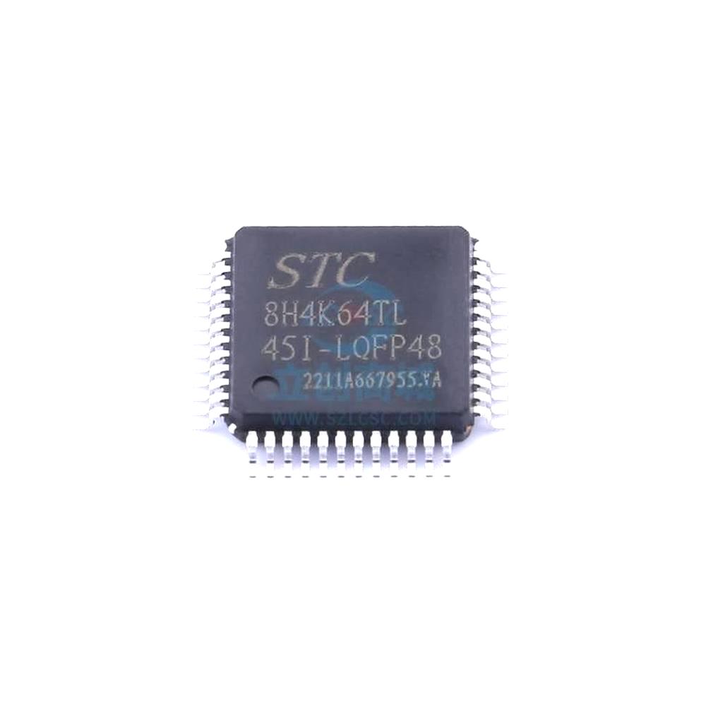 1 Pcs Microcontroller (MCU/MPU/SOC) STC8H4K64TL-45I-LQFP48 LQFP-48 9x9 STC8H4K64TL-45I-LQFP48