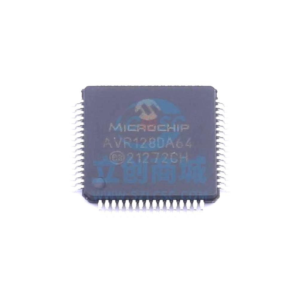 1 Pcs Microcontroller (MCU/MPU/SOC) AVR128DA64E/PT TQFP-64(10x10) AVR128DA64-E/PT